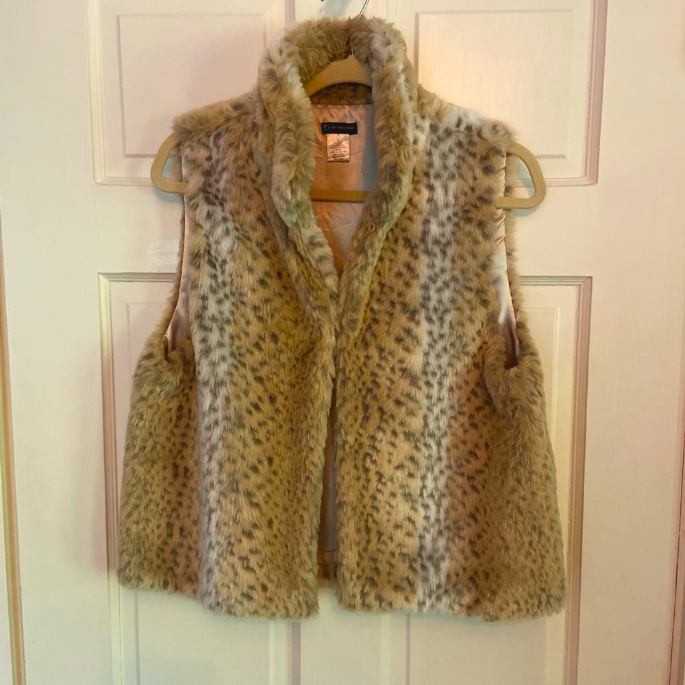 Faux fur vest.